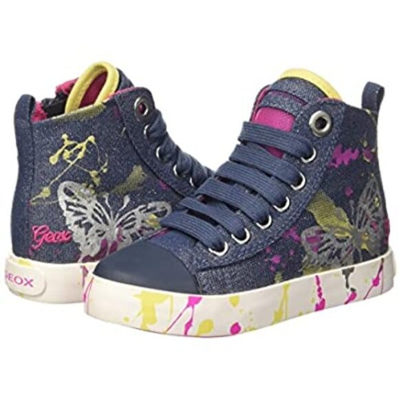 Geox Girls Jr Ciak High Top Canvas Sneakers - Picture 3 of 9